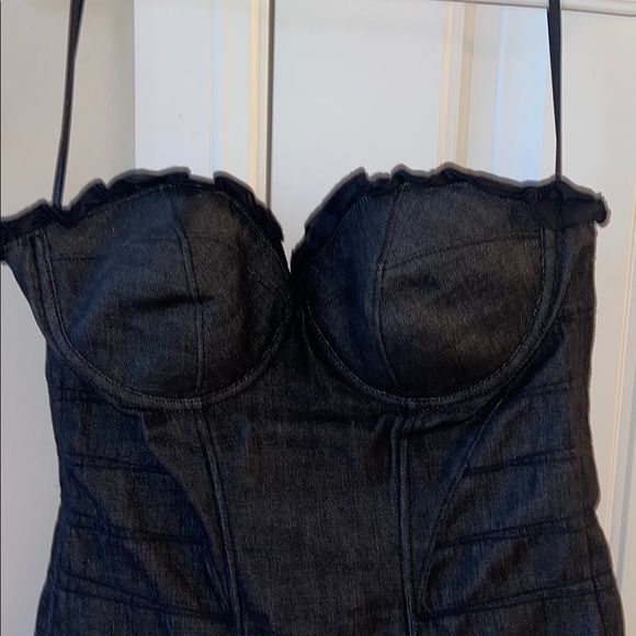 Chic Black Bodysuit Corset Top - Picture 6 of 6